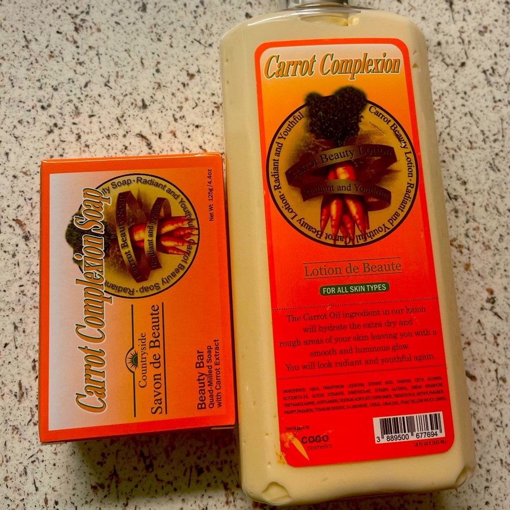 Carrots soap and lotion set of 2